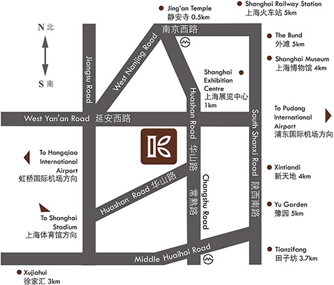 Map for main destination in Shangahai